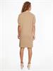 REGULAR GRAPHIC C-NK SHORT DRESS beige