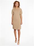 REGULAR GRAPHIC C-NK SHORT DRESS beige