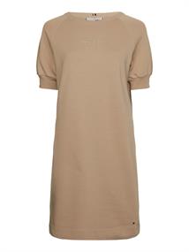 REGULAR GRAPHIC C-NK SHORT DRESS beige