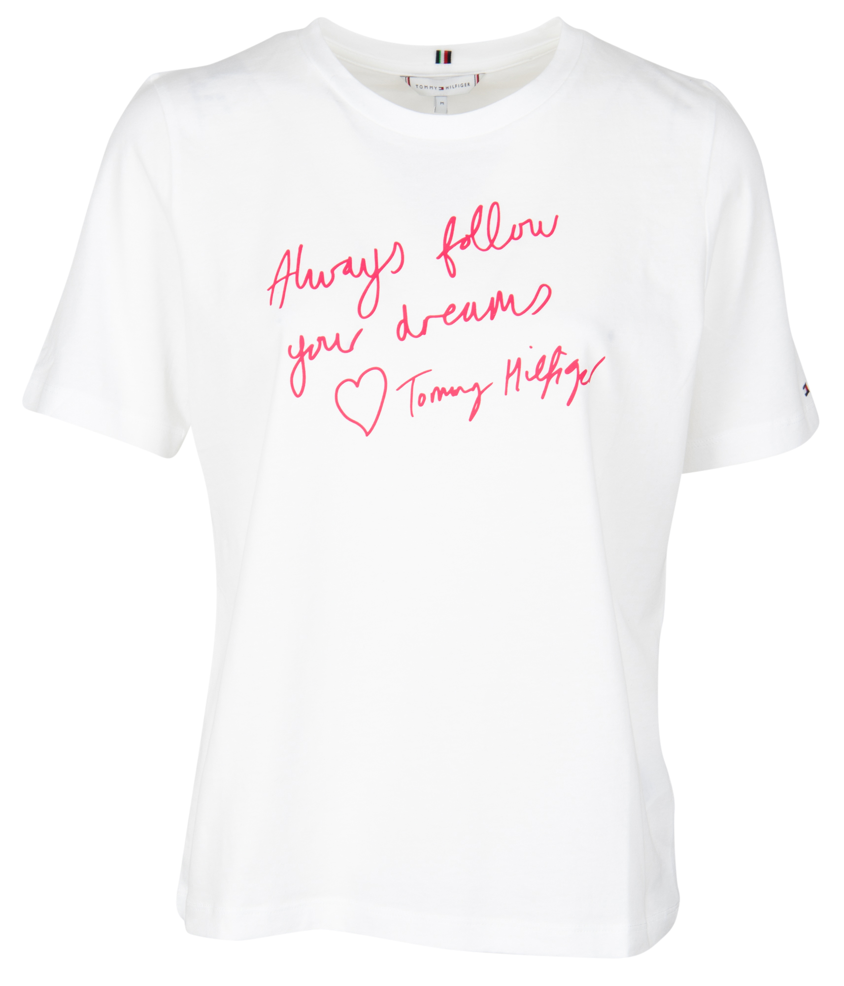 Tommy Hilfiger Damen T-Shirt Ww0ww35607 Weiß2 - print shirts
