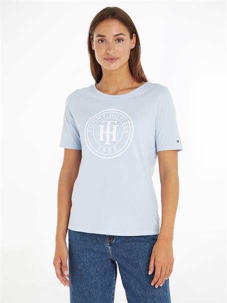 REGULAR TH CIRCLE OPEN-NK TEE SS breezy blue