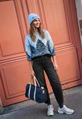 Relaxed Barrel Leg Jeans im Loose Fit black washed