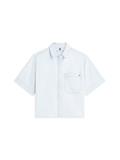 Relaxed Denim Short Sleeve Shirt tam