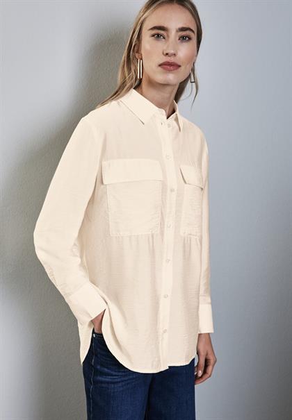 Relaxed Fit Bluse lucid white