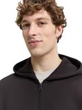 Relaxed Fit Hoodie Sweatjacke aus Scuba night watch black