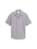 Relaxed Fit Kurzarmhemd aus Baumwolle pavement grey white structure