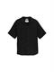 Relaxed Fit Kurzarmhemd mit Leinenanteil black