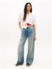 Relaxed Fit Linen Blend Tie Front Shirt ecru
