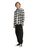 Relaxed Fit Overshirt Hemd mit Karo-Muster black white check