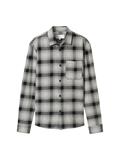 Relaxed Fit Overshirt Hemd mit Karo-Muster black white check