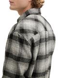 Relaxed Fit Overshirt Hemd mit Karo-Muster black white check