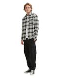 Relaxed Fit Overshirt Hemd mit Karo-Muster black white check