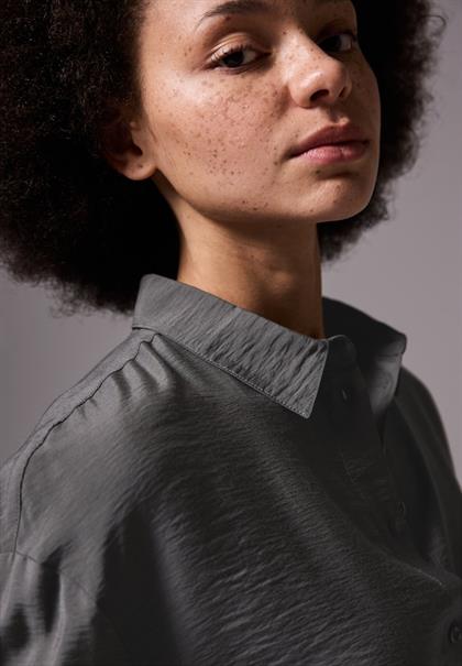 Relaxed Fit Oversize Bluse lead grey