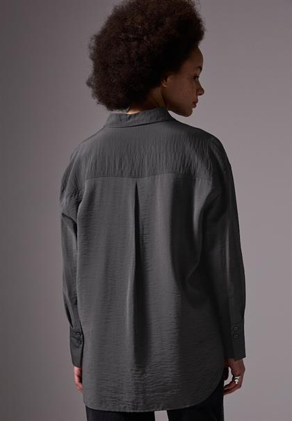 Relaxed Fit Oversize Bluse lead grey