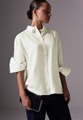 Relaxed Fit Oversize Bluse off white