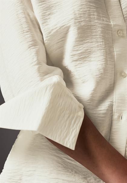 Relaxed Fit Oversize Bluse off white