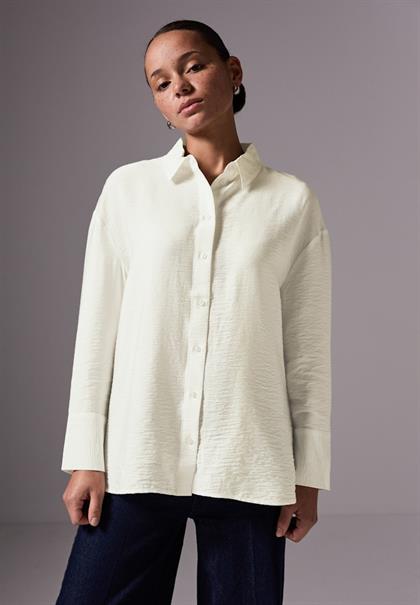 Relaxed Fit Oversize Bluse off white