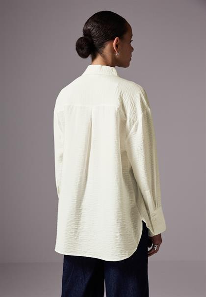 Relaxed Fit Oversize Bluse off white