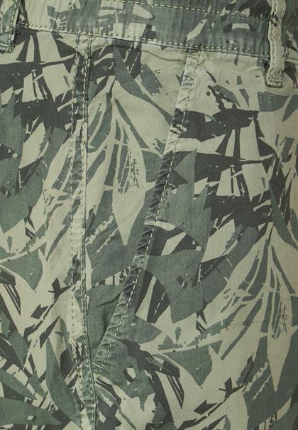 Relaxed Fit Print Shorts oregano green