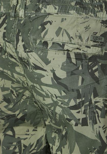Relaxed Fit Print Shorts oregano green