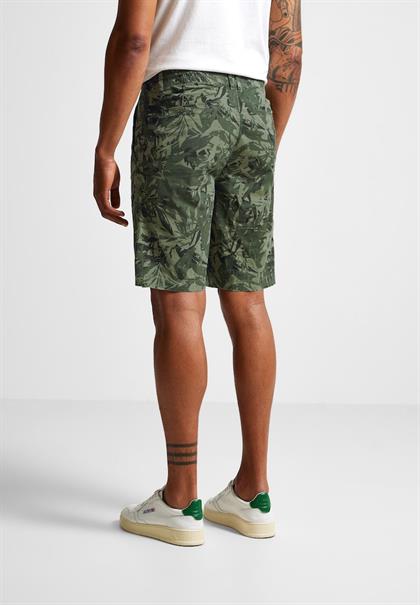 Relaxed Fit Print Shorts oregano green
