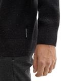 Relaxed Fit Pullover aus Baumwolle black multicolor neps