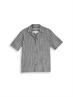 Relaxed Fit Resort Hemd mit Leinenanteil black greyish stripe