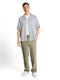 Relaxed Fit Resort Hemd mit Leinenanteil green white tropical print