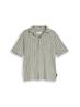 Relaxed Fit Resort Hemd mit Leinenanteil sea spray green stripe