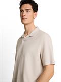 Relaxed Fit Resort Poloshirt mit Waffelstruktur clouds grey