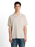 Relaxed Fit Resort Poloshirt mit Waffelstruktur clouds grey