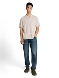 Relaxed Fit Resort Poloshirt mit Waffelstruktur clouds grey