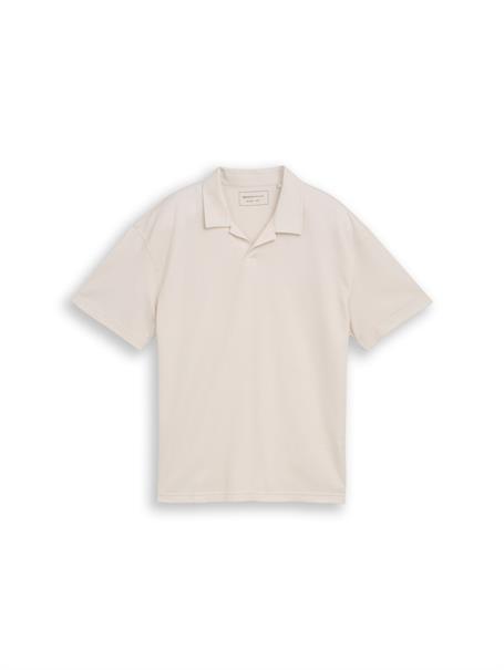 Relaxed Fit Resort Poloshirt mit Waffelstruktur clouds grey