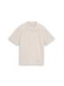 Relaxed Fit Resort Poloshirt mit Waffelstruktur clouds grey