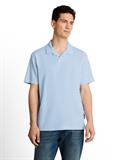Relaxed Fit Resort Poloshirt mit Waffelstruktur light metal blue