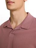 Relaxed Fit Resort Poloshirt mit Waffelstruktur rose taupe
