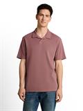 Relaxed Fit Resort Poloshirt mit Waffelstruktur rose taupe