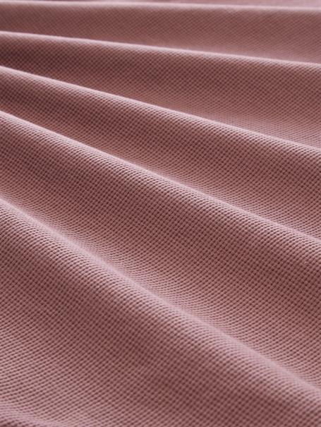 Relaxed Fit Resort Poloshirt mit Waffelstruktur rose taupe