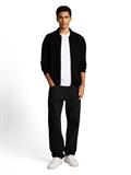 Relaxed Fit Strickjacke mit Reißverschluss black