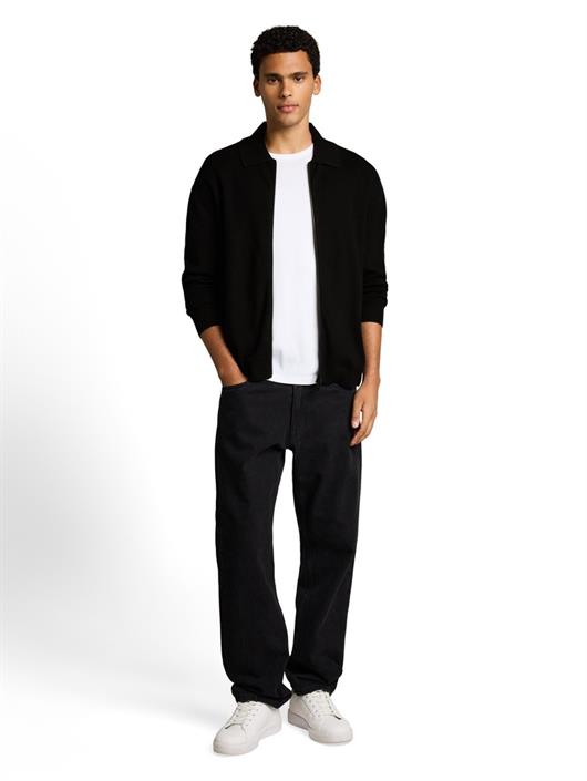 relaxed-fit-strickjacke-mit-reißverschluss-black