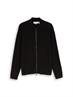 Relaxed Fit Strickjacke mit Reißverschluss black