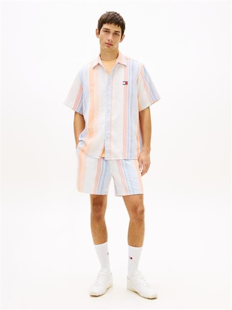 Relaxed Fit Stripe Short Sleeve Shirt ancient white stripes