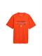 Relaxed Fit T-Shirt mit Rücken-Print deep fiery orange