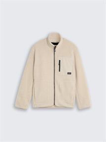 Relaxed Fit Teddy Jacke dusty beige