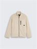 Relaxed Fit Teddy Jacke dusty beige