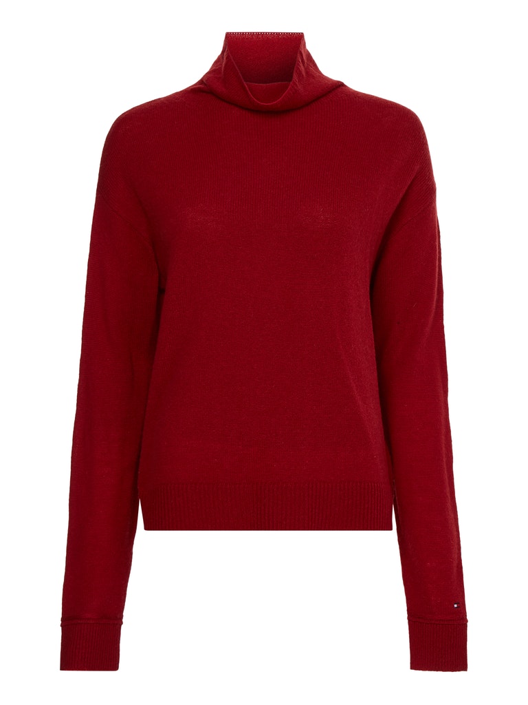 Tommy Hilfiger Damen Pullover Ww0ww35770 Rouge - relaxed fit