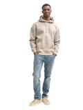Relaxed Hoodie mit Logo-Print light dove grey