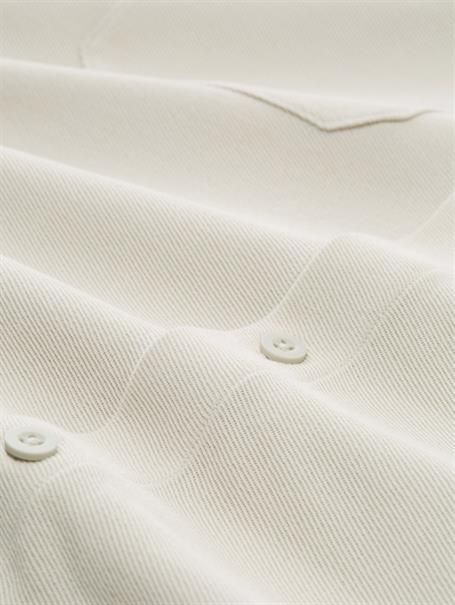 Relaxed Kurzarmhemd mit Brusttaschen greyish white