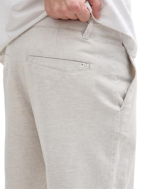 Relaxed Shorts mit Leinenanteil beige abbey stone chambray