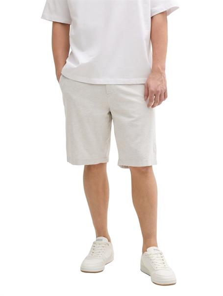 Relaxed Shorts mit Leinenanteil beige abbey stone chambray